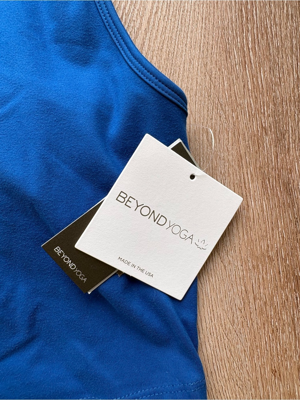Beyond Yoga Cobalt Blue Racerback Cropped Sports Bra - Picture 3 of 4